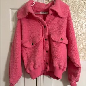 Chic Pink Teddy Jacket